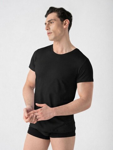 Burnell & Son Undershirt 'Rundhals Kurzarm Unterhemden' in Black