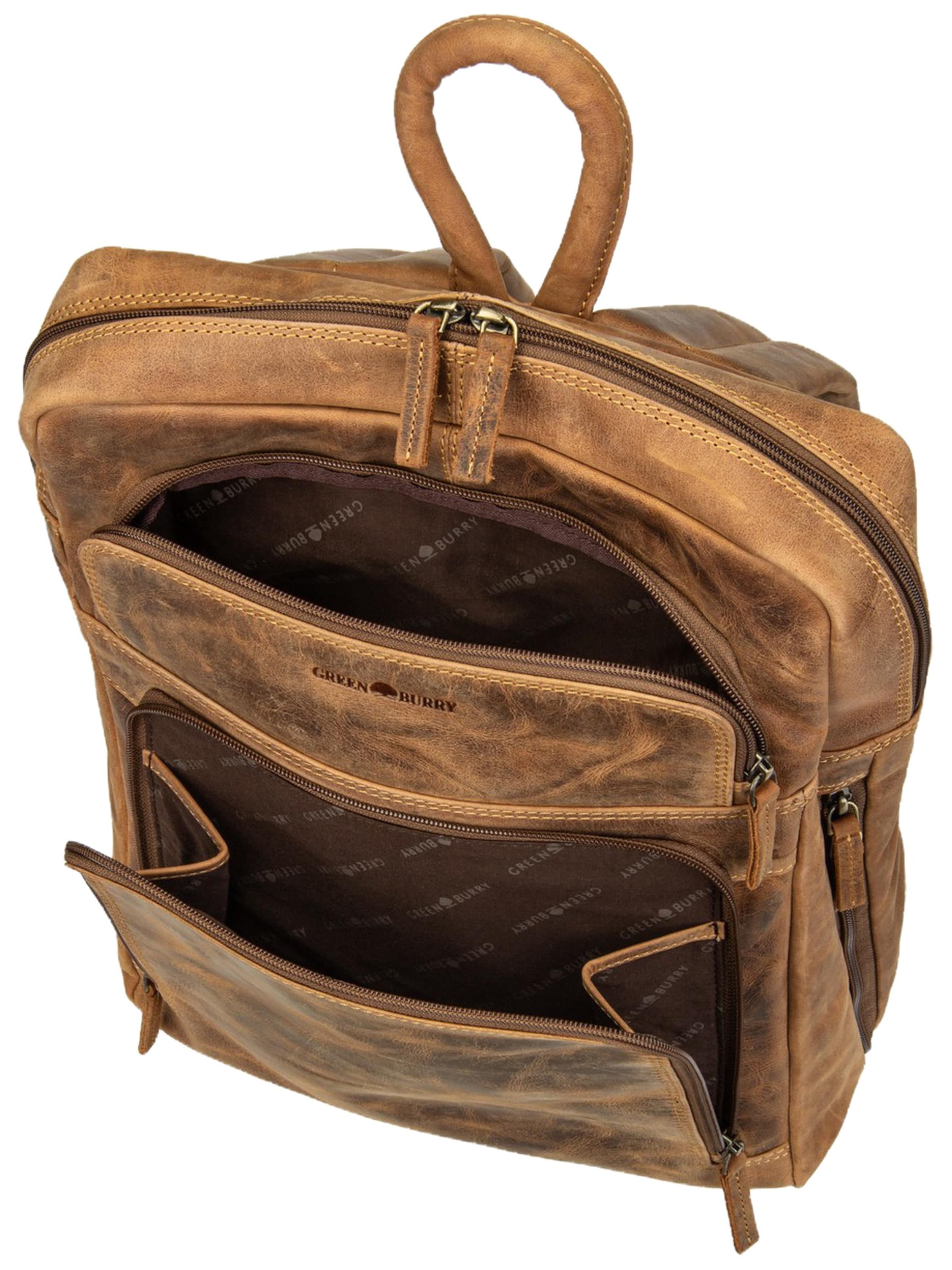 GREENBURRY Backpack ' Vintage Business Project 1 ' in Brown
