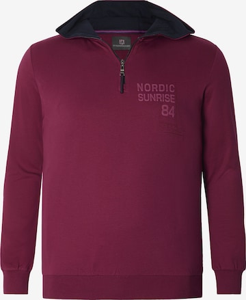 Jan Vanderstorm Sweatshirt 'Korbenkt' in Rot: Vorderseite