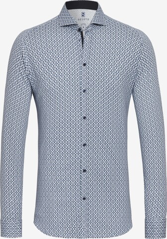 DESOTO Button Up Shirt in Blue: front