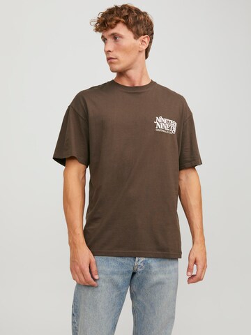 JACK & JONES T-Shirt in Braun: Vorderseite