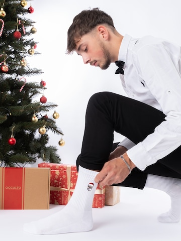 Occulto Socks 'Claus' in White