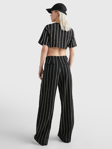 Tommy Jeans Wide leg Pleat-Front Pants 'Claire' in Black