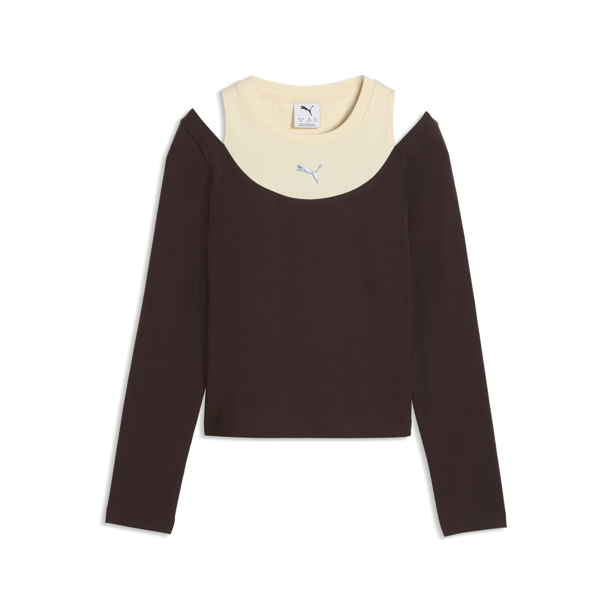 T-Shirt fonctionnel PUMA en marron : devant