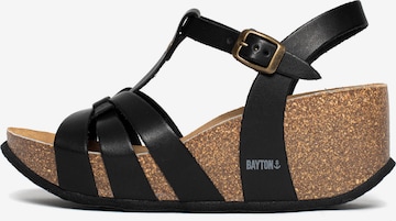 Bayton Sandal 'Lanzarote' i svart: framsida