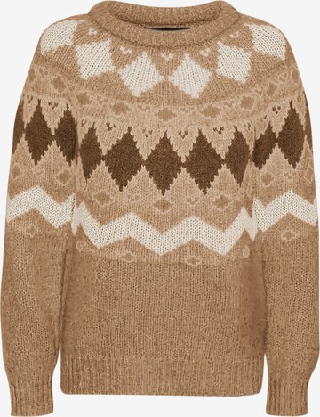 VERO MODA - Pullover 'Filippa' em castanho: frente