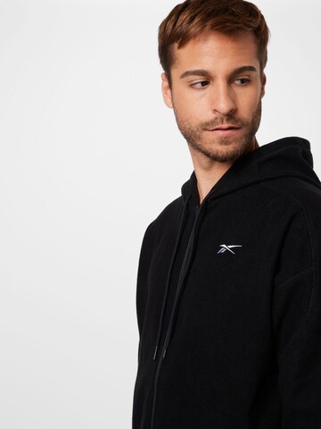 Reebok Athletic Zip-Up Hoodie in Black