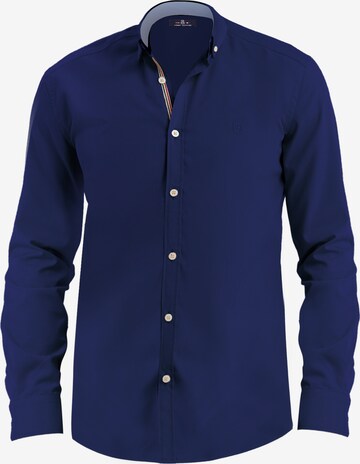 Jimmy Sanders Slim fit Button Up Shirt in Blue: front