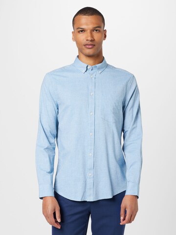 Coupe regular Chemise 'Jay' minimum en bleu : devant