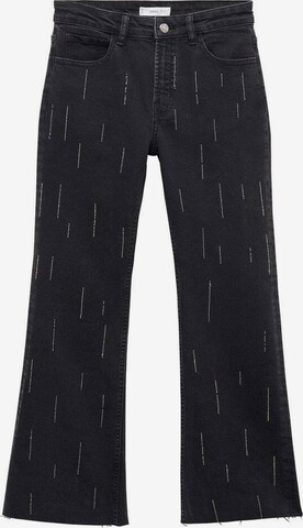 MANGO TEEN Flared Jeans 'Strassy' in Schwarz: predná strana