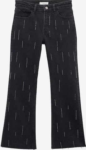 MANGO TEEN Flared Jeans 'Strassy' in Black: front