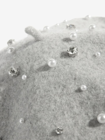 Bonnet love & roses en gris