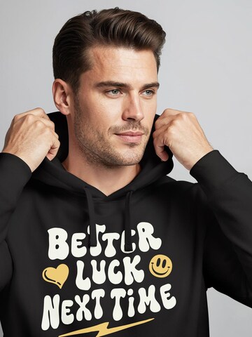 Neverless Sweatshirt 'better luck next time' in Black