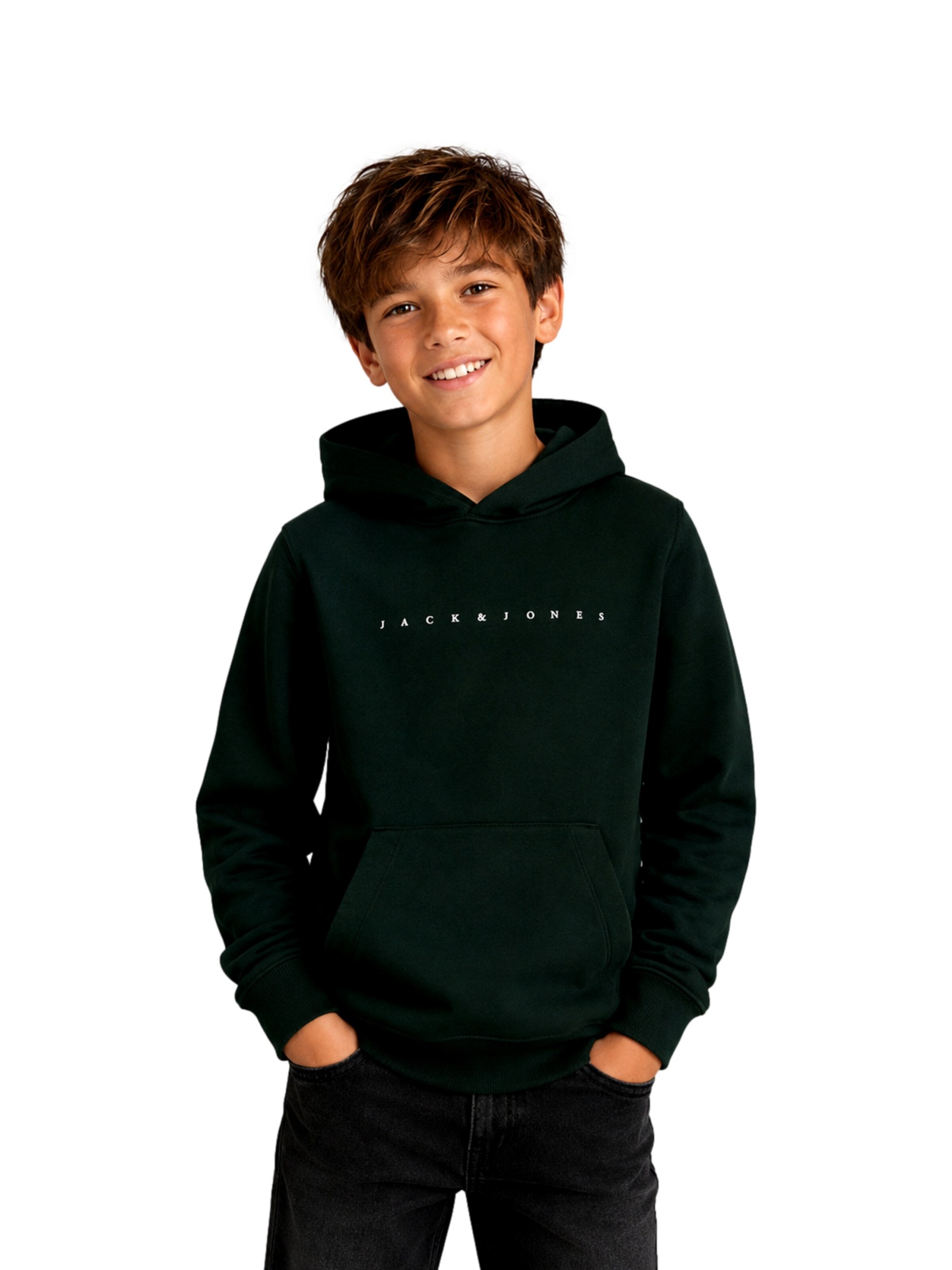Jack & Jones Junior Sweatshirt 'JJEStar' i grøn: forside