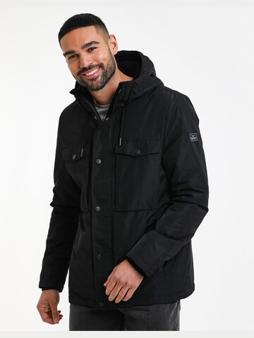 Threadbare Winter jacket 'Boyo' in Black: front