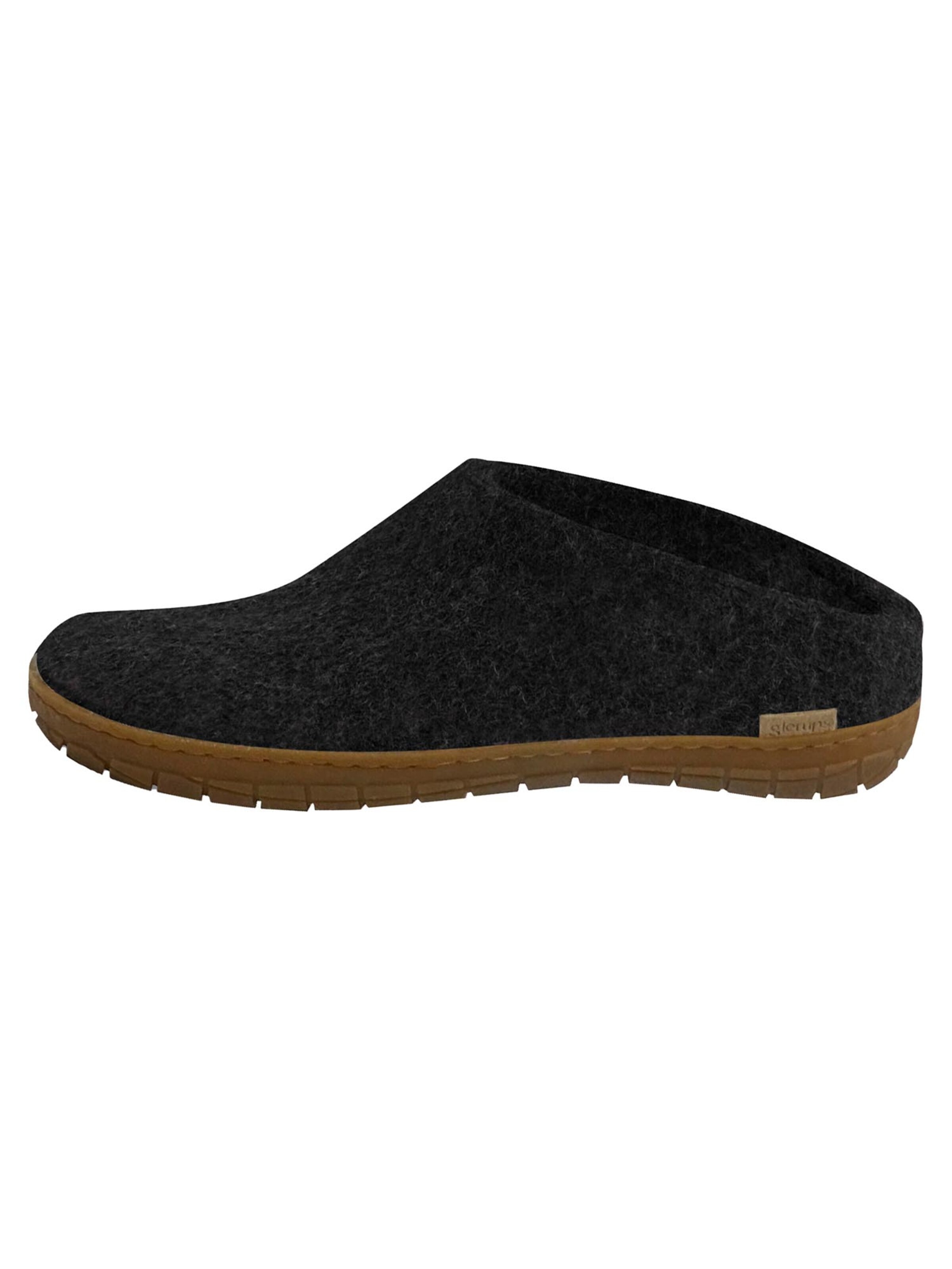 Glerups Slipper 'Kautschuksohle' in Grey: front