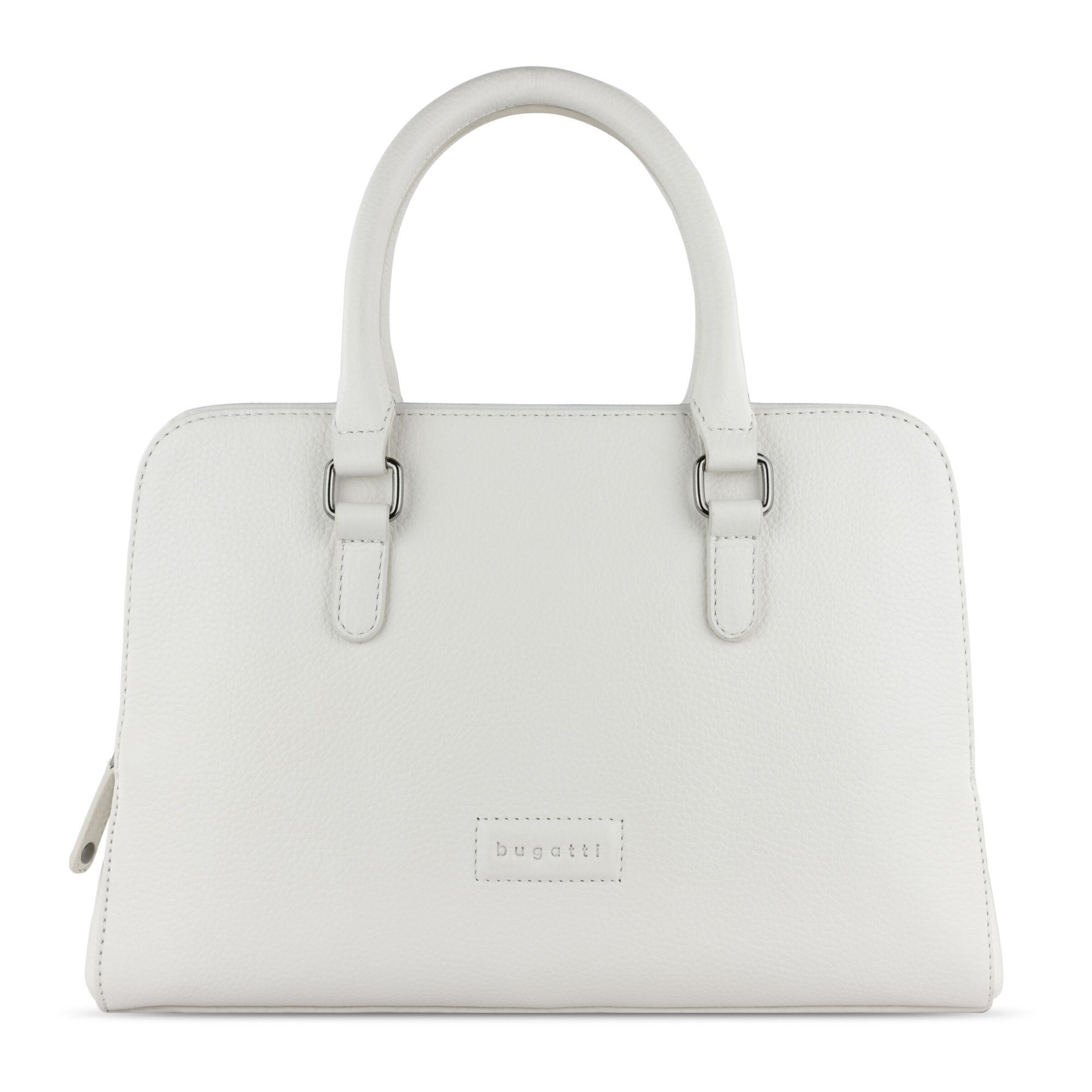 Borsa a mano 'Elsa' di bugatti in bianco: frontale