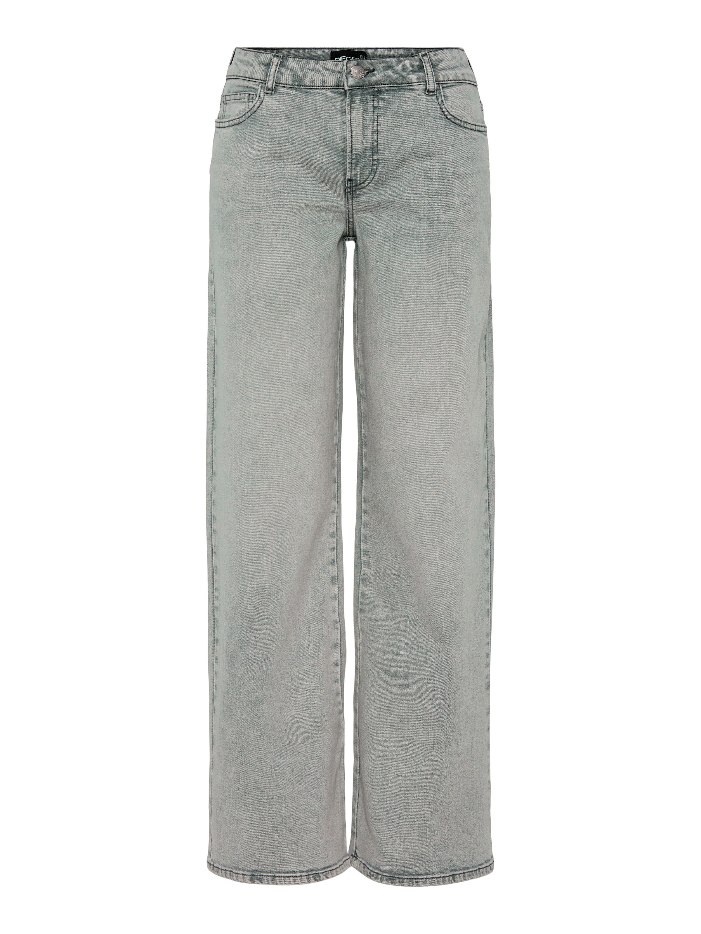 PIECES Wide Leg Farkut 'PCSelma' värissä harmaa: etupuoli