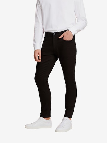 ESPRIT Slimfit Jeans in Zwart: voorkant