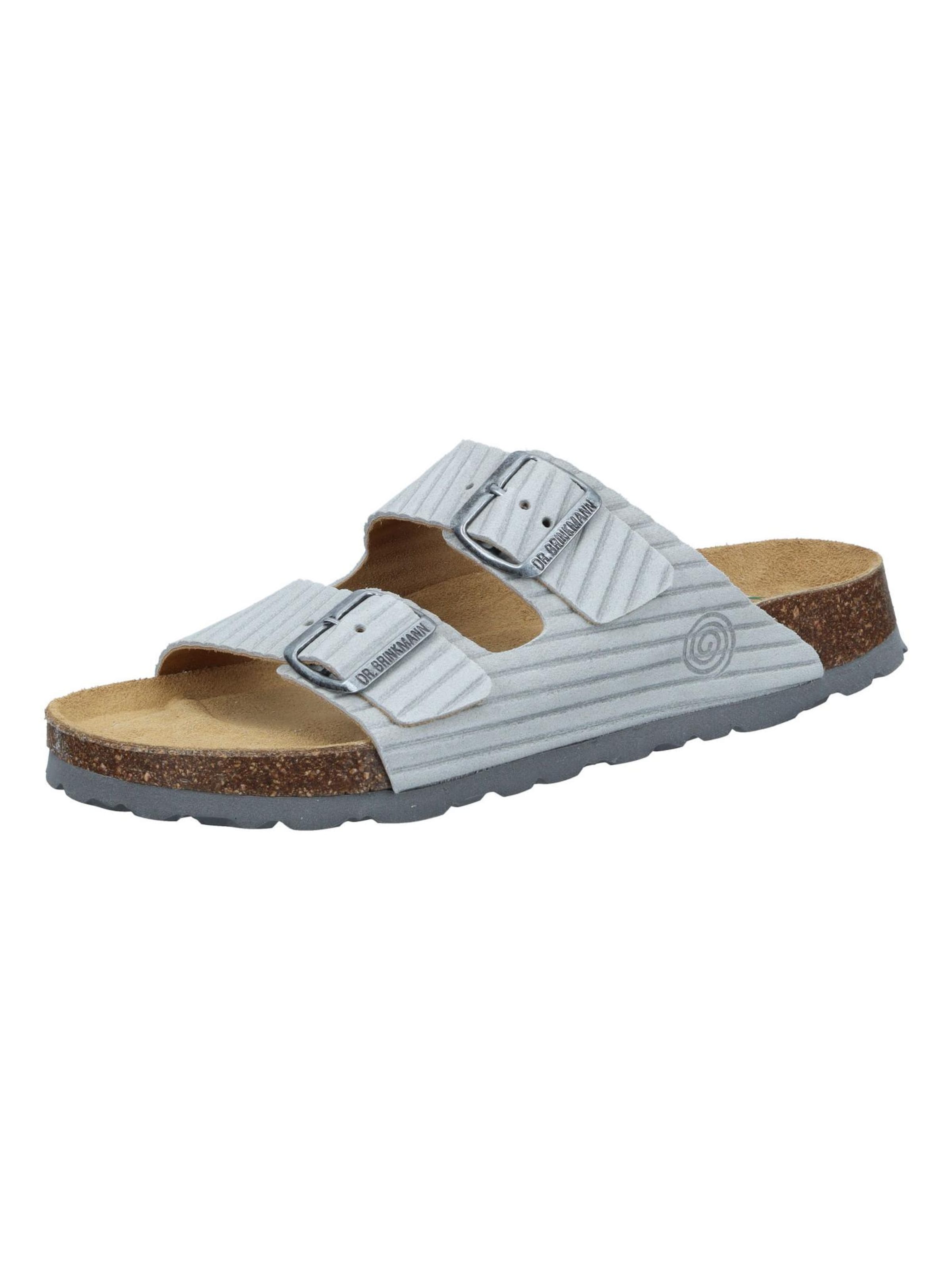 DR. BRINKMANN Pantolette 'BONILLO' in Grau: Vorderseite