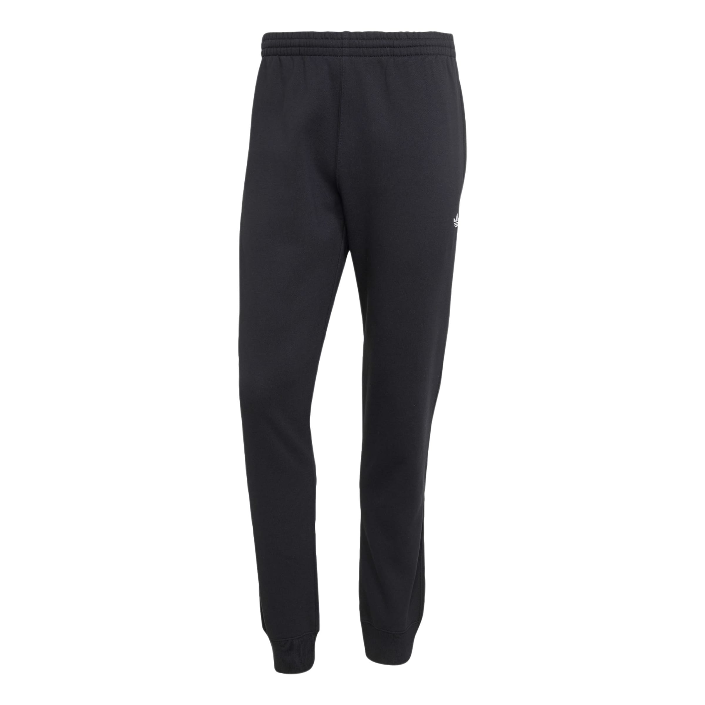 ADIDAS ORIGINALS Tapered Broek 'Trefoil Essentials' in Zwart: voorkant