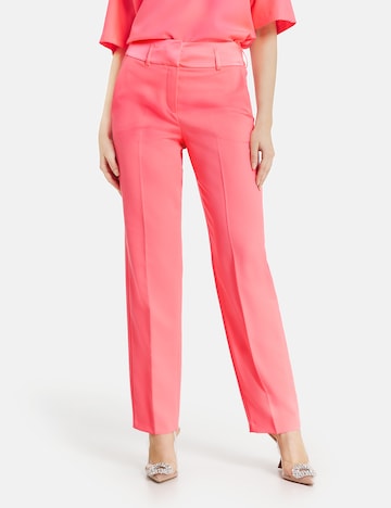 TAIFUN Regular Pleated Pants in Pink: front