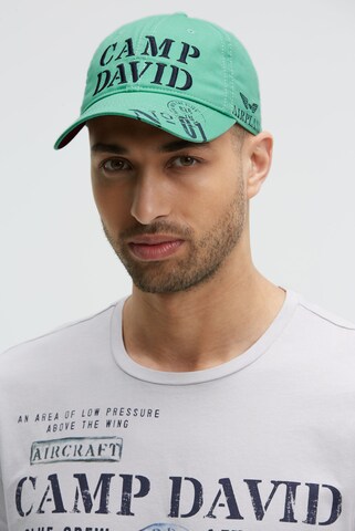 CAMP DAVID Athletic Cap in Green: front