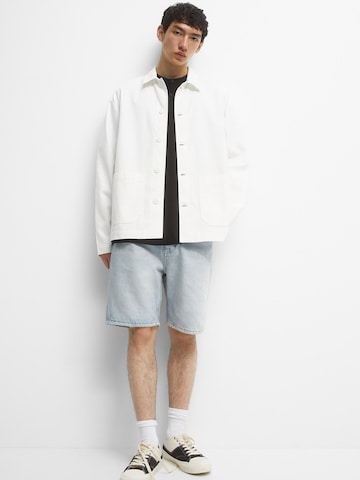 Pull&Bear Prehodna jakna | bela barva