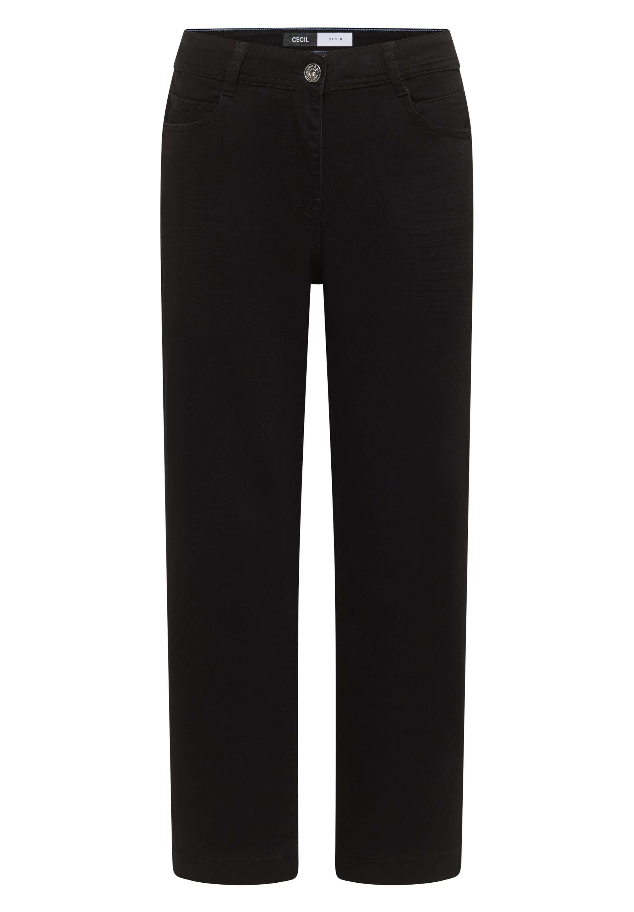 STREET ONE Loosefit Jeans in Schwarz: Vorderseite