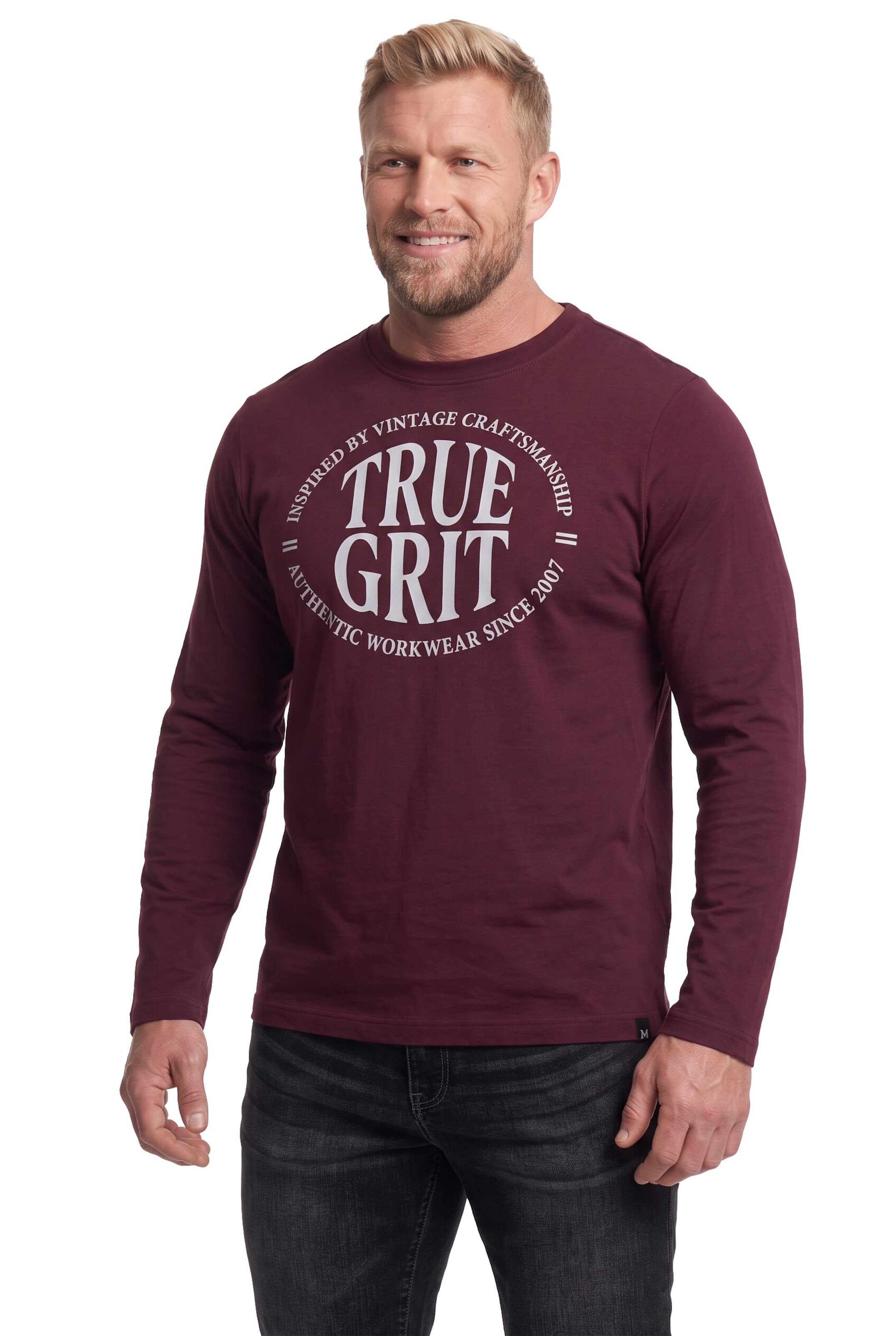 Men Plus Shirt in Purple: front