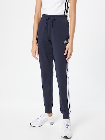 ADIDAS SPORTSWEAR Zúžený Sportovní kalhoty 'Essentials' – modrá: přední strana