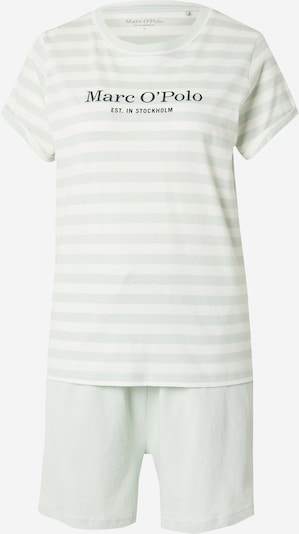 Marc O'Polo Chemise de nuit en vert pastel / blanc, Vue avec produit