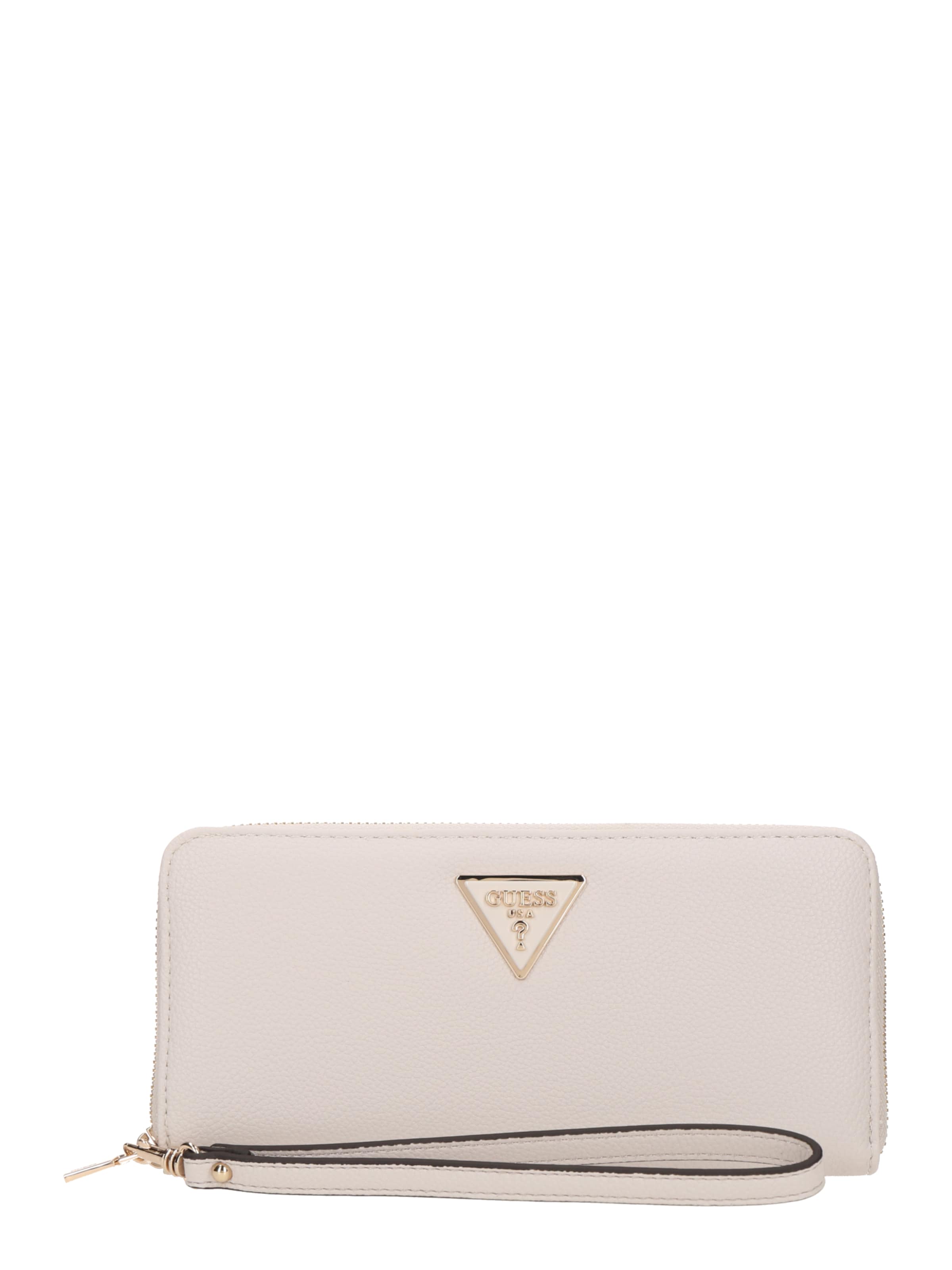 GUESS Denarnica 'LAUREL II SLG LARGE ZIP AROUND' | bež barva: sprednja stran