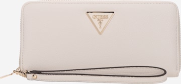Portofel 'LAUREL II SLG LARGE ZIP AROUND' de la GUESS pe bej: față