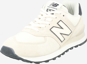 Sneaker bassa '574' di new balance in beige: frontale