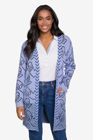 Gina Laura Knit Cardigan in Blue: front