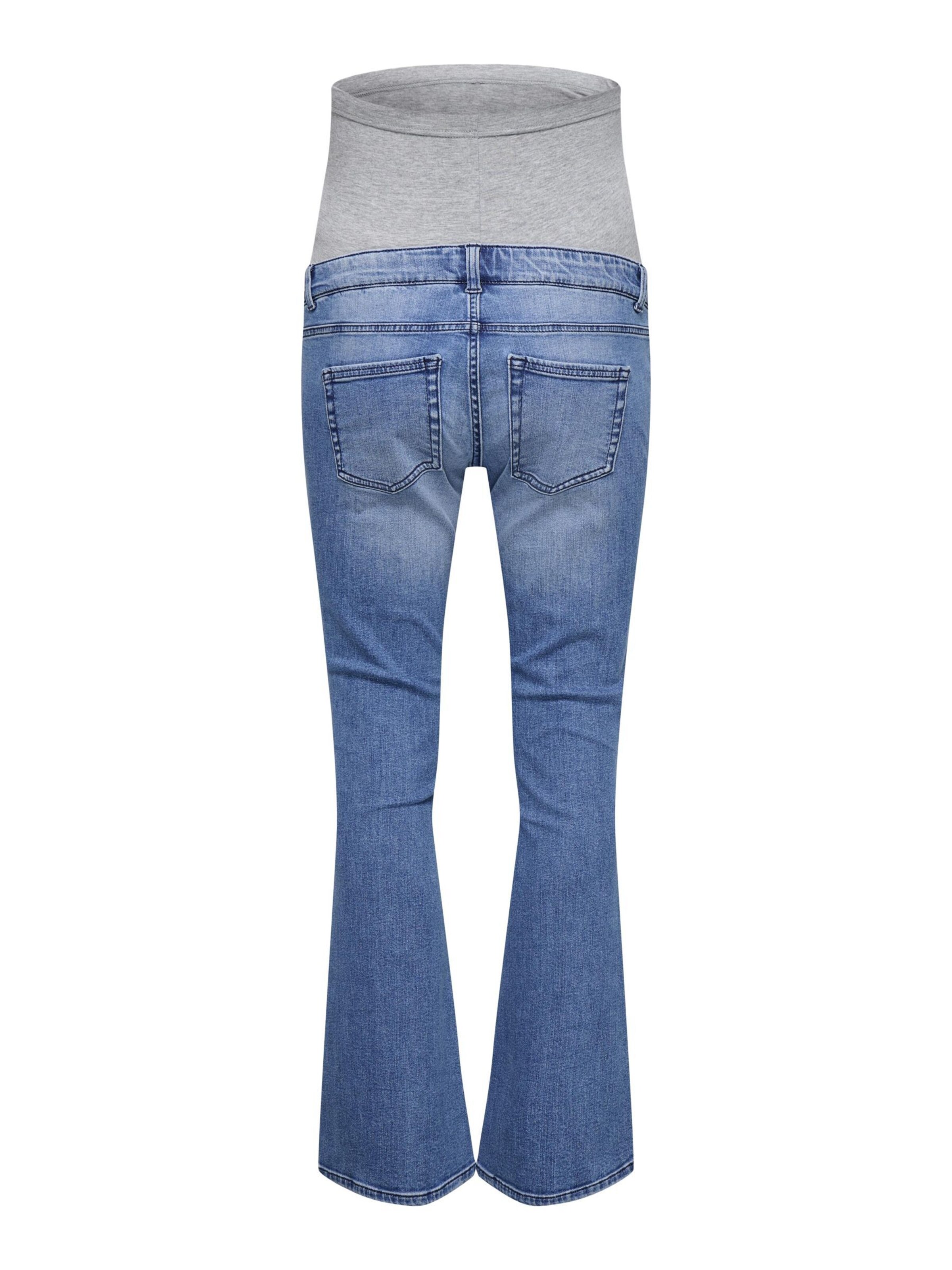 Only Maternity Flared Jeans 'OLMBlush' in Blauw