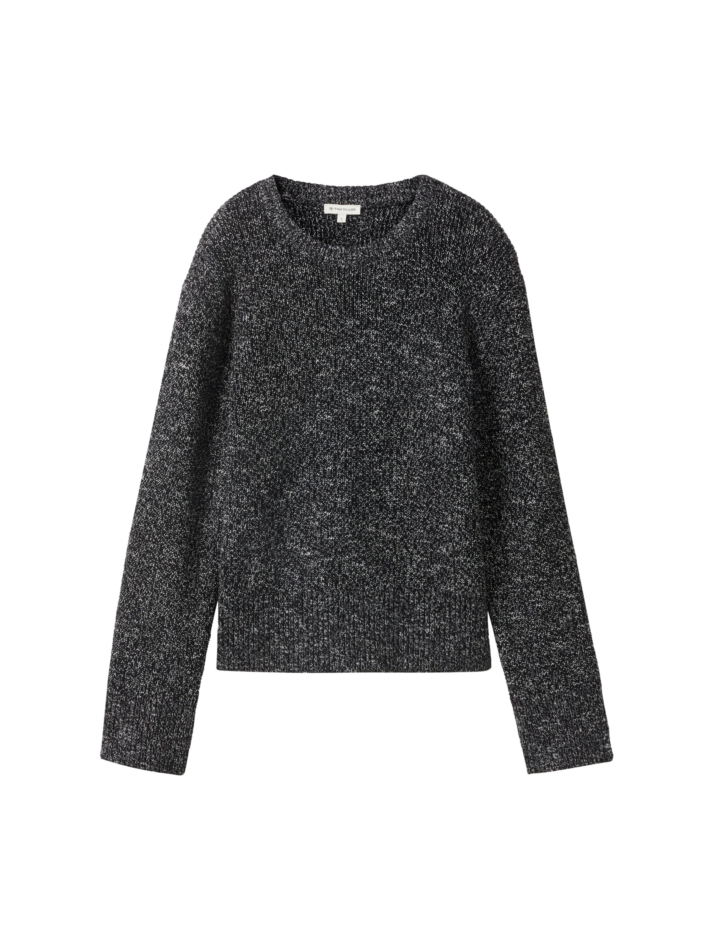 TOM TAILOR Sweater in Black: front