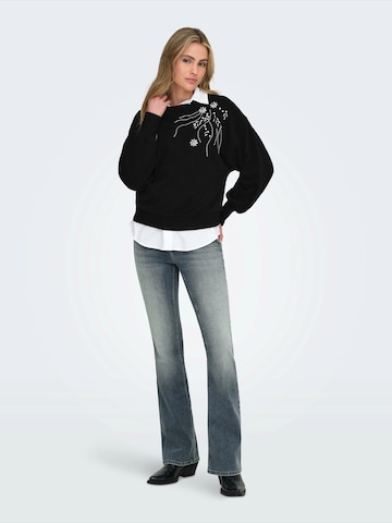 ONLY Mikina 'ONLCamela Brooke' - Čierna