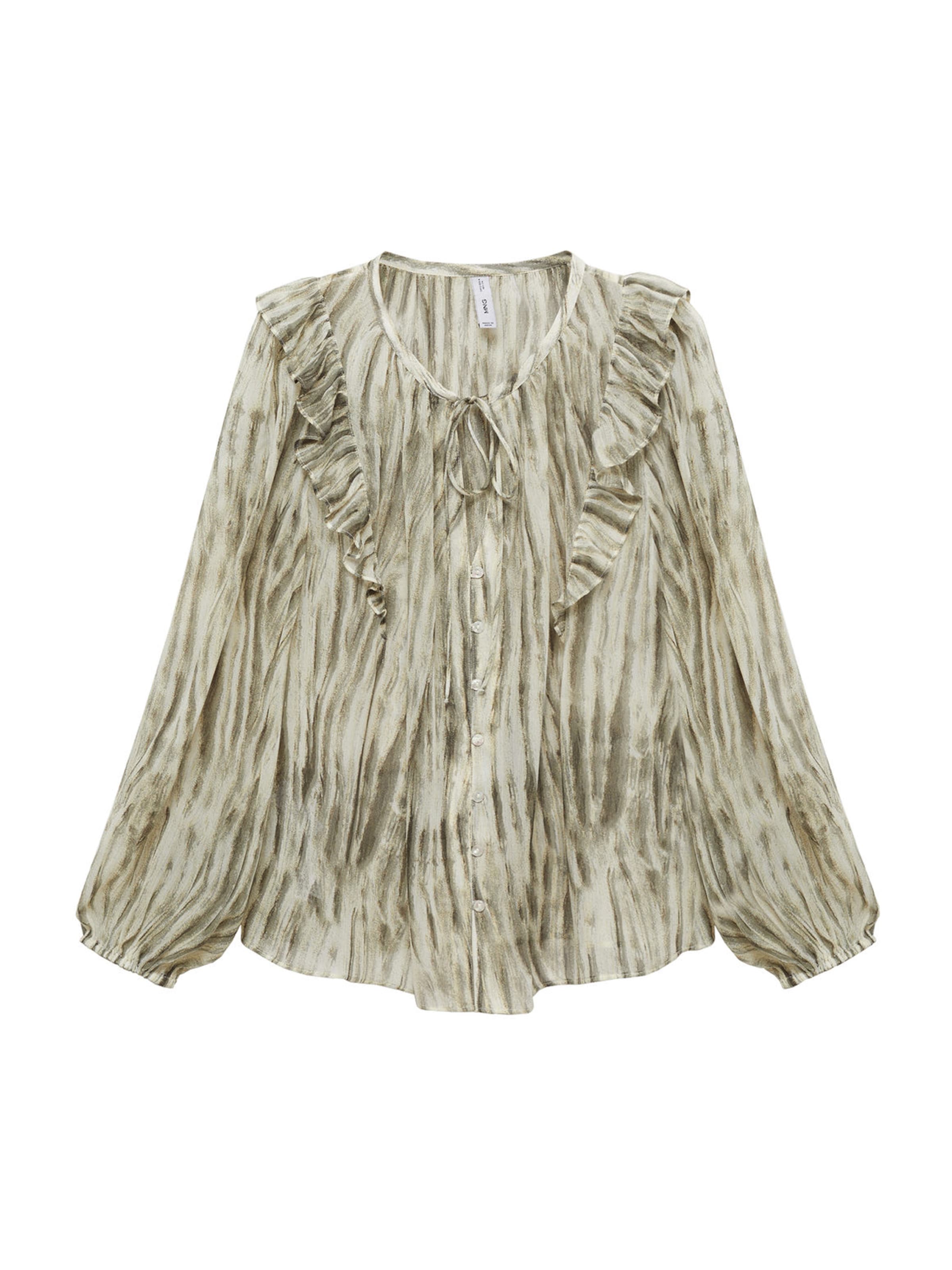 MANGO Blouse 'SIENA' in Green: front