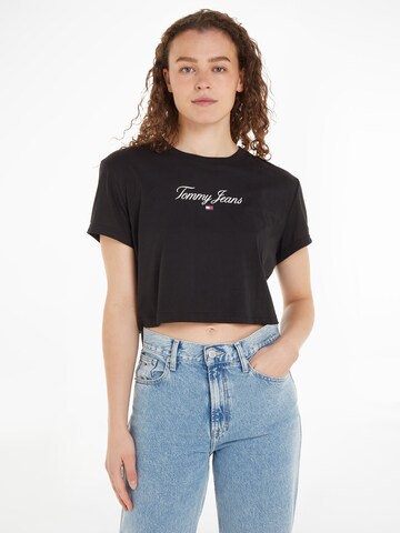 Tommy Jeans Curve T-Shirt 'Essential' in Schwarz: predná strana