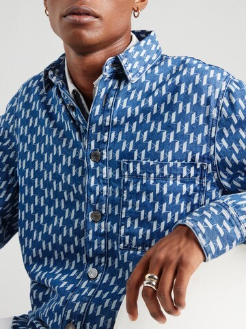 Coupe regular Chemise Karl Lagerfeld en bleu