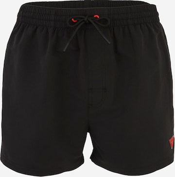 Șorturi de baie de la GUESS pe negru: față