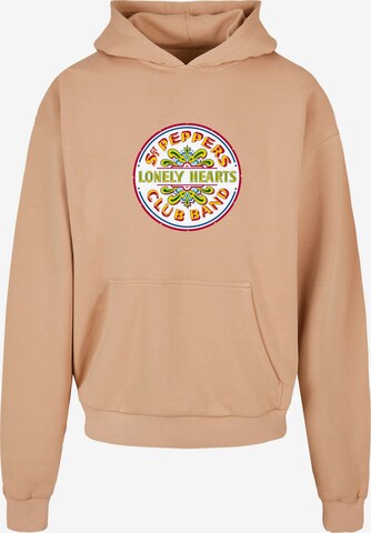 Merchcode Sweatshirt 'Beatles - St Peppers Lonely Hearts' in Beige: predná strana