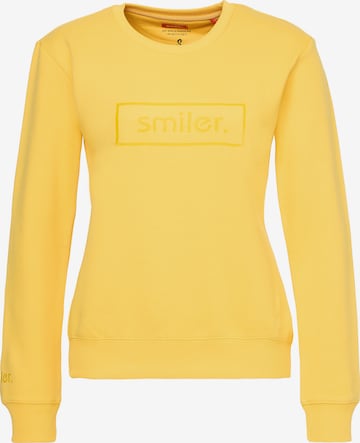 Sweat-shirt 'Cuddle' smiler. en jaune : devant