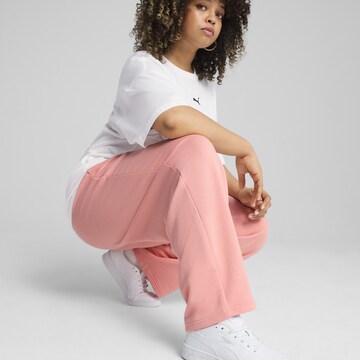Loosefit Pantalon de sport 'ESS No. 1' PUMA en rose
