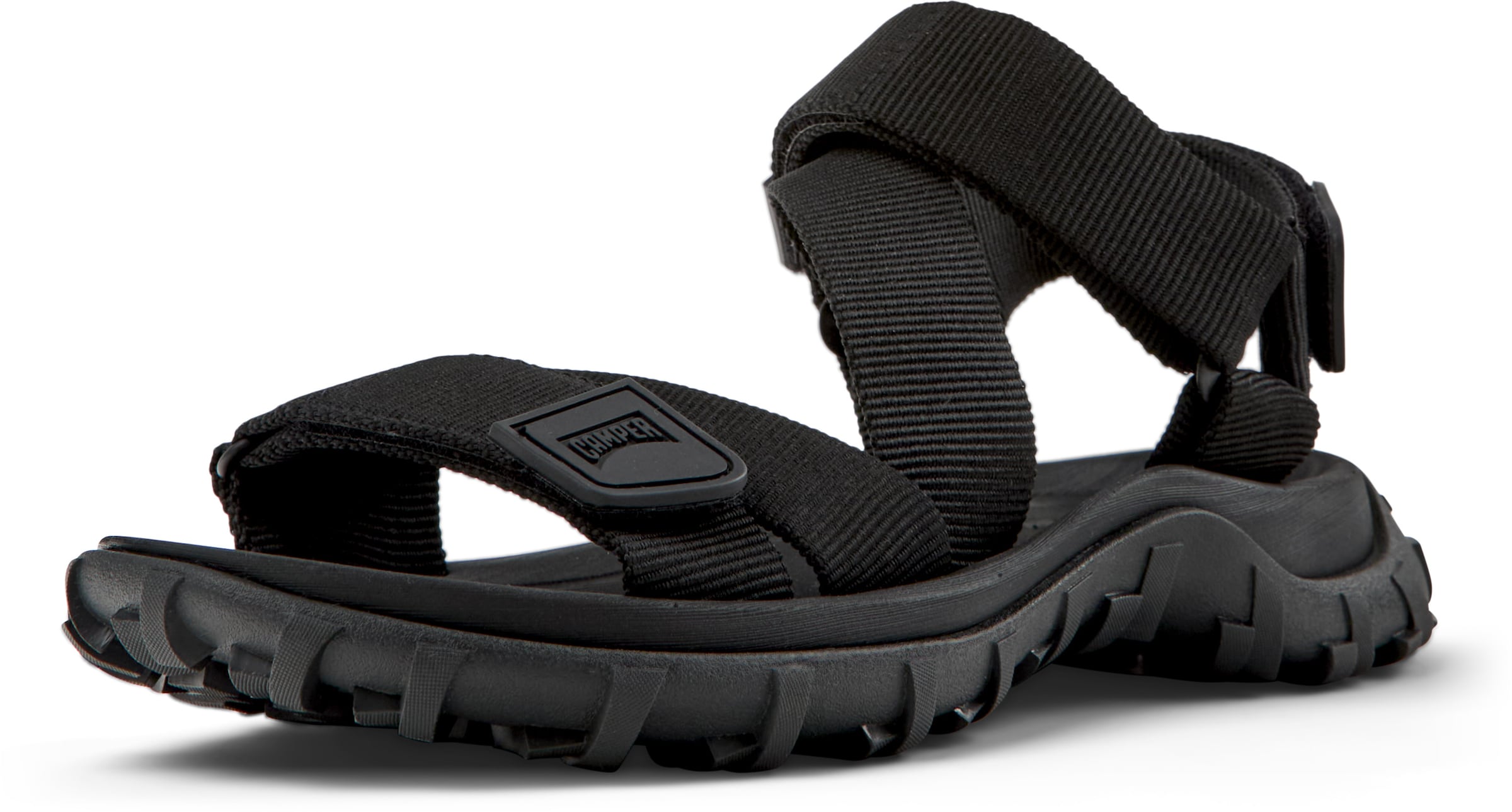 CAMPER Strap sandal ' Drift Trail' in Black: front