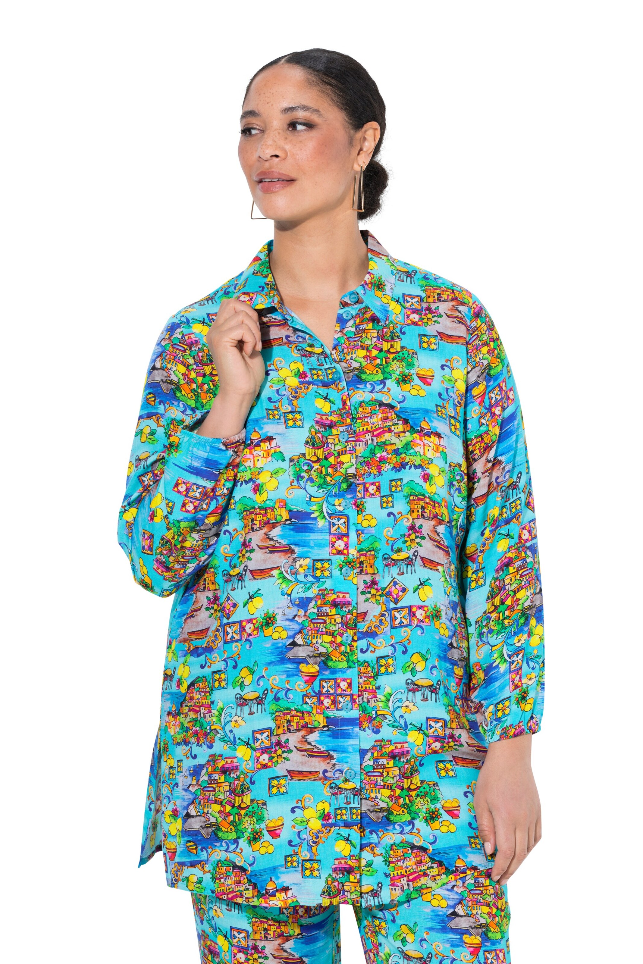 MIAMODA Hemdbluse in Blau: Vorderseite