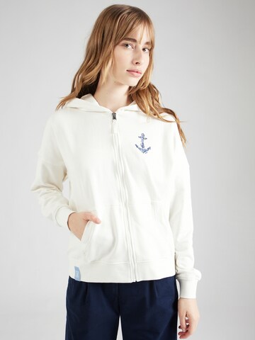 Derbe Sweat jacket 'Rosenanker' in White: front