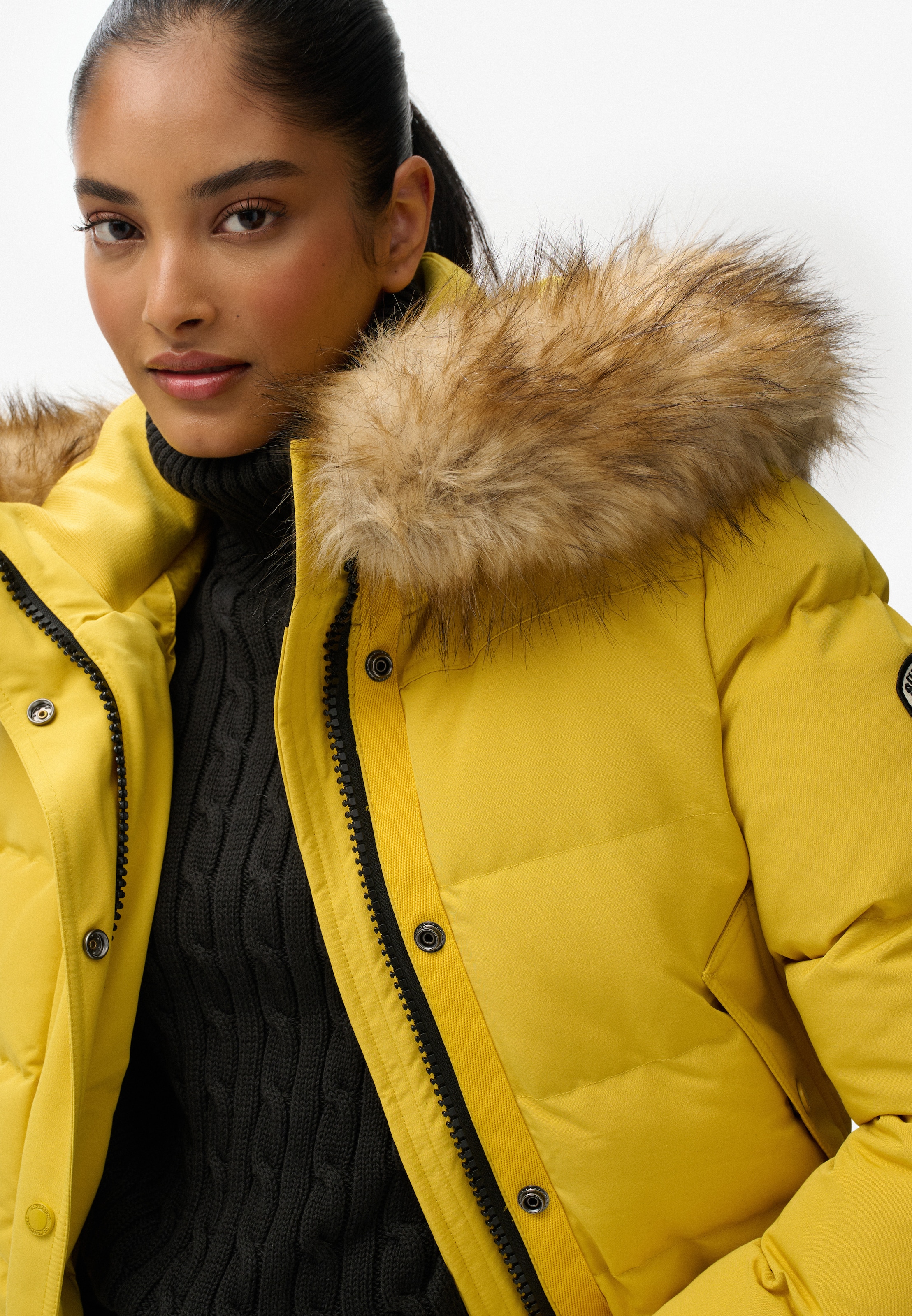 Superdry & Co Winter Jacket 'Everest' in Yellow
